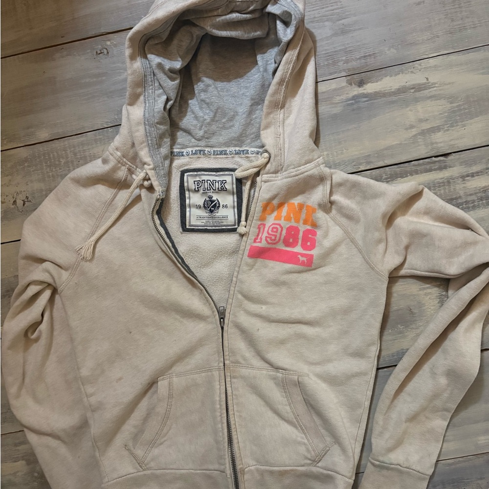 Y2K V/S “ Pink collection 1986 Beige Hoodie